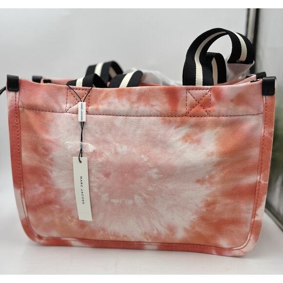 Marc Jacobs Front Mono Melon/Orange/red Multicolor Lg Signet Women's Tote New - Picture 6 of 15